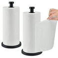 thumbnail image 1 of 2 Pack Stainless Steel Free Standing Paper Towel Holder, Easy Loading Counter Top Paper Towel Holder for Kitchen Bedroom and Bathroom (Black), 1 of 3