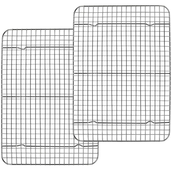 2 Pack Stainless Steel Grid Cooling Rack Baking Tray Non-stick Cookie Toast Pie Bread Shelf for Kitchen Pastry Accessories