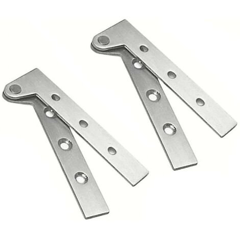 2 Pack Stainless Steel Hidden Door Pivot Hinges, 360 Degree Rotation, 4 