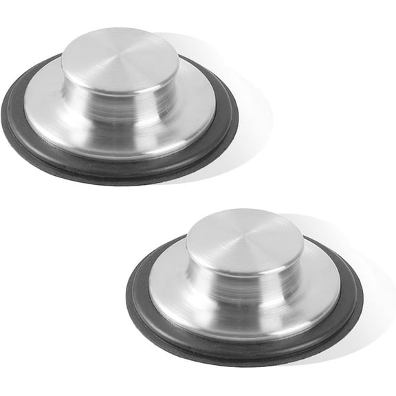 (2-Pack) Stainless Steel Kitchen Sink Stoppers - 3.35” x 1.18” Universal Fit Sink Drain Stoppers- with Strong Rubber Seal and Round Knob Grip - Suitable Replacement for InSinkErator STP-SS Stopper
