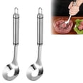 thumbnail image 1 of 2 Pack Stainless Steel Meatball Maker Spoon, Long Handle with Hanging Loop, Meatball Shaper Tool with Hole for Meatballs, Fish Balls & Rice Balls, Akmoler, 1 of 8