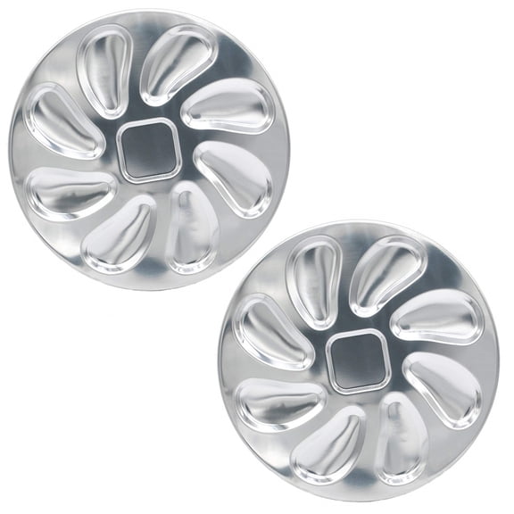 2 Pack Stainless Steel Oyster Pan, Oyster Shaped Plate for GrillingSeafood Serving Plate Shell Shaped Baking Dish Restaurant Essential