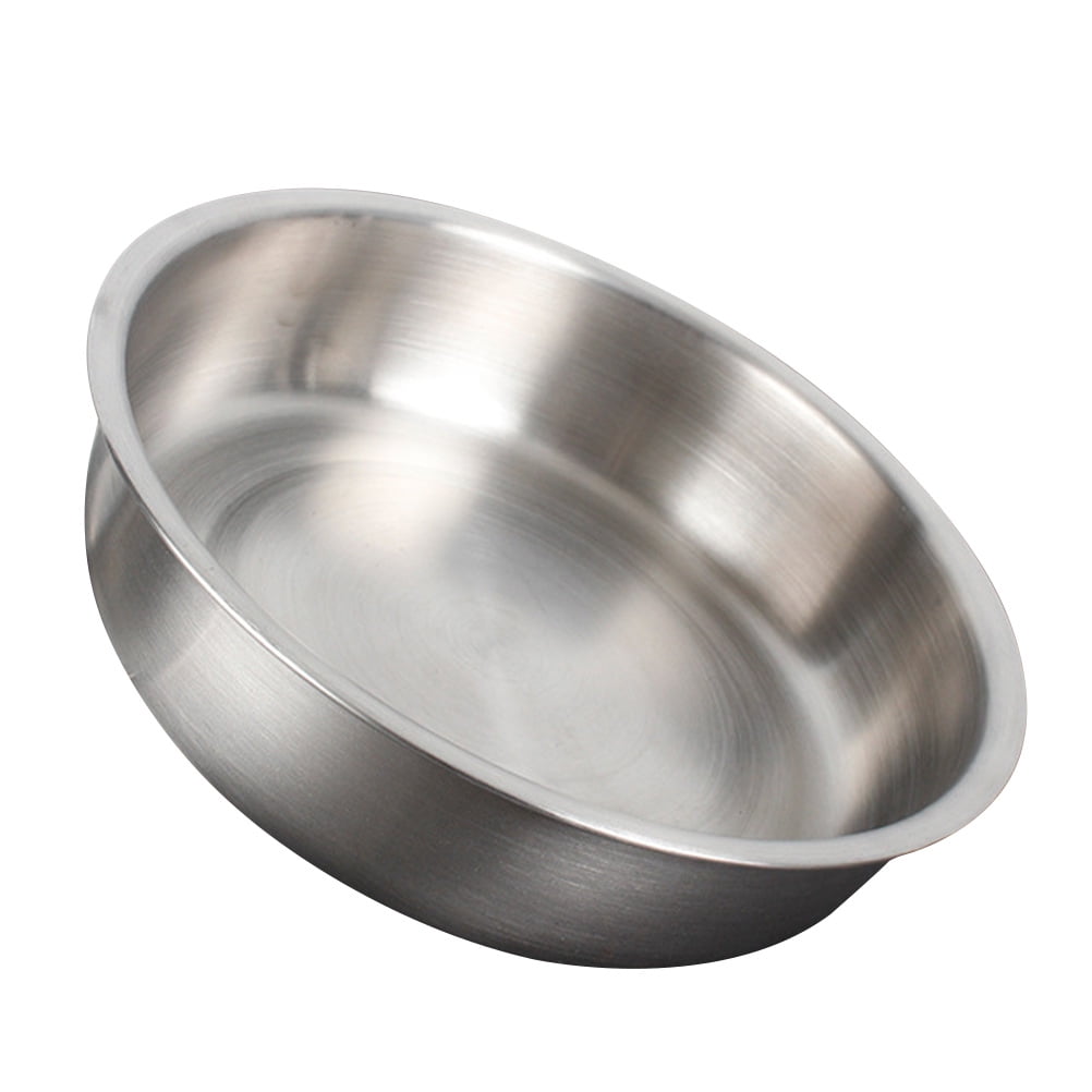 2 Pack Stainless Steel Plate Dinner Plates Eating Plate Household Tableware Metal Tray Snack Rice Plate Fruit Plate
