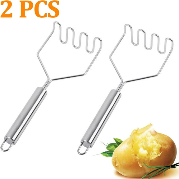 2-Pack Stainless Steel Potato Masher,Potato Masher Stainless Steel,Creative Mash Press, Kitchen Tools - Easy to Make Mashed Potatoes