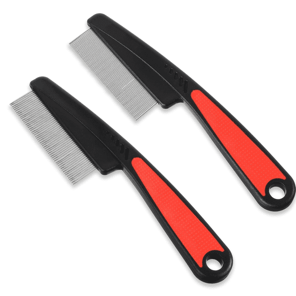 2-Pack Stainless Steel Scalp Comb: For Lice/Flea Control & Psoriasis Hair Care