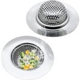 thumbnail image 1 of 2 Pack of Stainless Steel Sink Drain Strainer Baskets 3.54 Inch Diameter.Casewin Kitchen Stopper. For Dishes, Garbage Disposal, Large Wide Rim Prevents Clogged Drains Catcher, 1 of 7