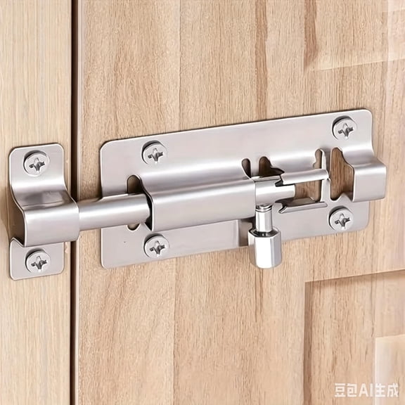 2-Pack Stainless Steel Slide Bolt Door Latch, Heavy Duty Security Lock for Gates, Cabinets & Barn Doors