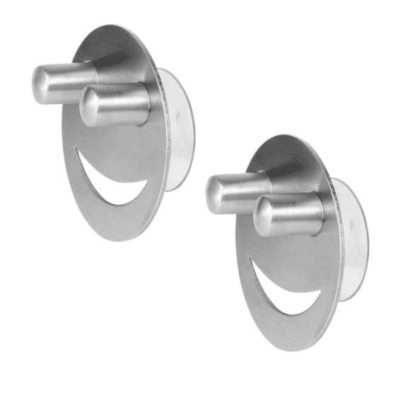 2 Pack Stainless Steel Smile Shape Sponge Holder for Kitchen Sink, Silver Caddy with Suction Cup