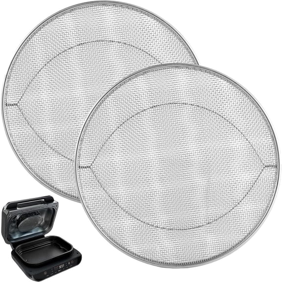 2-Pack Stainless Steel Splatter Shield for Ninja FG551, Dishwasher Safe