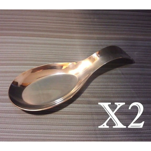( 2 Pack ) Stainless Steel Spoon Rest Kitchen Utensil Spatula Holder