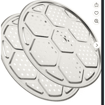 2-Pack Stainless Steel Steaming Rack Triangle Detachable Feet Steamer Tray for Bun Dumpling Vegetable Pot-In-Pot Pressure Cooker Canning, Steaming Tray*2