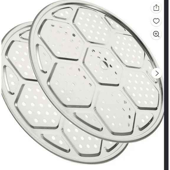 2-Pack Stainless Steel Steaming Rack Triangle Detachable Feet Steamer Tray for Bun Dumpling Vegetable Pot-In-Pot Pressure Cooker Canning, Steaming Tray*2