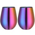 thumbnail image 1 of 2 Pack Stainless Steel Stemless Wine Glasses, Insulated Travel Tumbler for CampingSymphony, 1 of 5