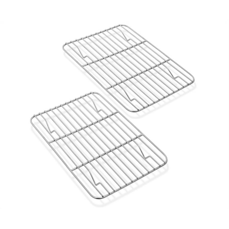 Topboutique 2-Pack Small Cooling Racks for Baking, Stainless Steel Wire Oven Rack Fit Sheet Pan, Cake Cookie Rack for Cooking Cooling Roasting