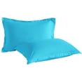 thumbnail image 1 of 2 Pack Standard Brushed Microfiber Pillow Shams with 2" Flange, Super Soft and Cozy, Wrinkle, Fade, Stain Resistant Sham, Blue, 20x26 inches, 1 of 8