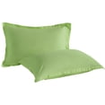 thumbnail image 1 of 2 Pack Standard Brushed Microfiber Pillow Shams with 2" Flange, Super Soft and Cozy, Wrinkle, Fade, Stain Resistant Sham, Sage Green, 20x26 inches, 1 of 8