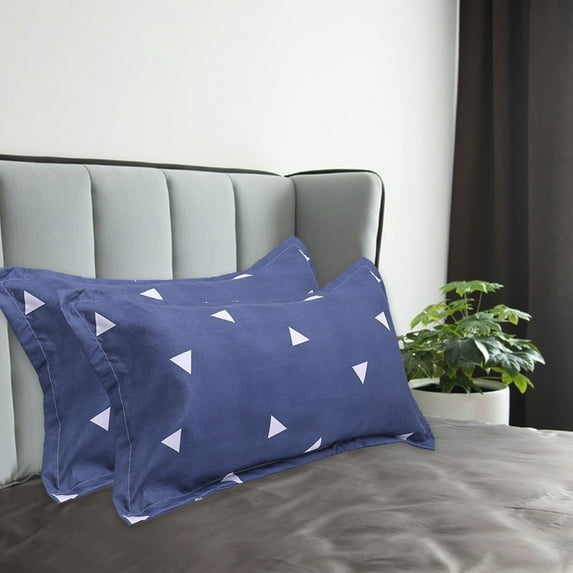 2-Pack Standard Size Pillow Shams, Soft and Breathable Pillow Covers, Decorative Farmhouse Pillowcases for Bed and Bedroom Bedding Decor