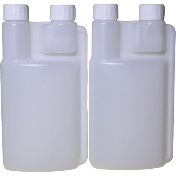 2 Pack Standard Squeeze Shot Bottle with 16oz Measuring Bottle and 1oz Flask Built-in | Plastic Flask with Shot Glasses built in and Flask Tumbler Shot Holder for Liquor, Travel, Outdoor