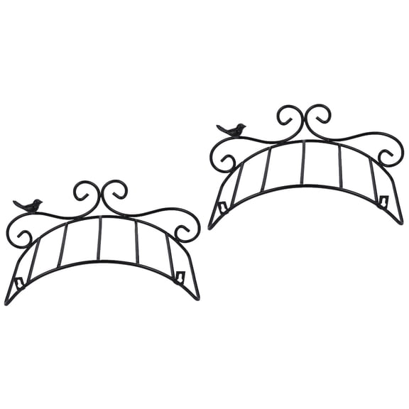 2 Pack Standing Garden Hose Holder Bolt- Hanger Green Wrought Iron Frame for
