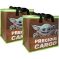 thumbnail image 1 of 2-Pack Star Wars Baby Yoda Insulated Zippered Tote Bag, Size 12.5" x 7.5" x 13", 1 of 2