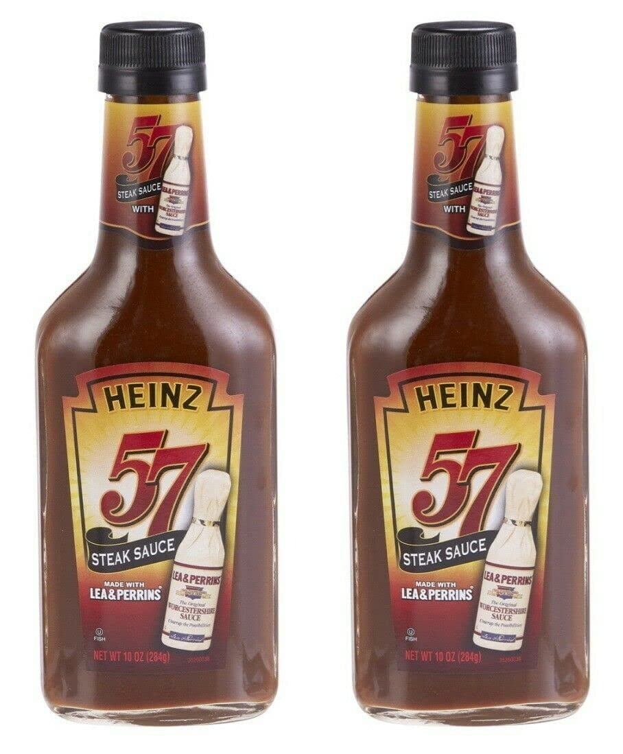 2 Pack Steak Sauce Heinz 57 with Lea & Perrins Worcestershire Sauce