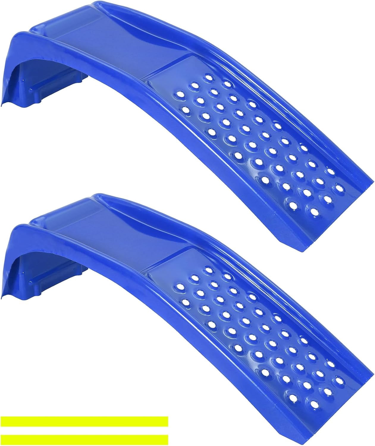 Blue Car Ramp 2-Pack Steel Car Ramps 8000LBS Heavy Duty 8 In Lift Auto Ramp for Oil ...