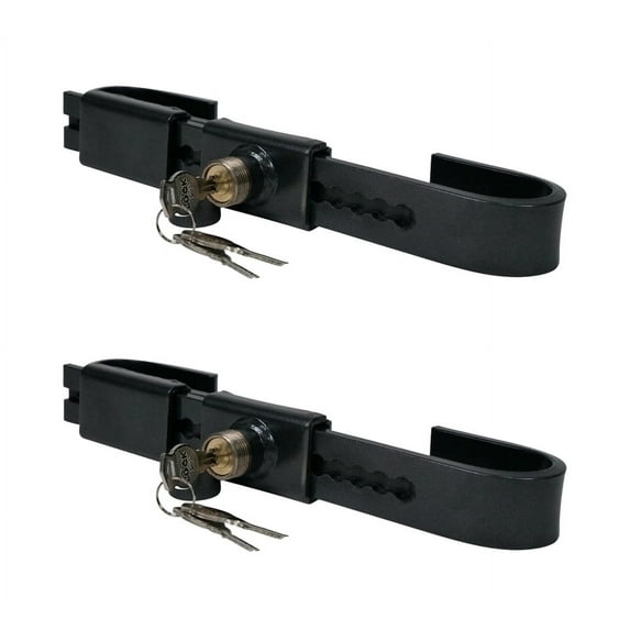 (2 Pack) Steel Cargo Door Lock/ Shipping Container Lock with 3 Keys per Bar, Range 11-1/4" - 17-3/4", for trailers, semi-trailers, containers
