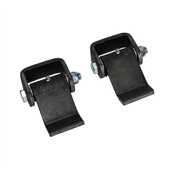 2 Pack Steel Dump Trailer Hinges - Strap Style Short Leaf, Black Heavy Duty Weld On Greaseable Dump Trailer Door Gate Hinge - Allows Smooth Inward & Outward Door Opening