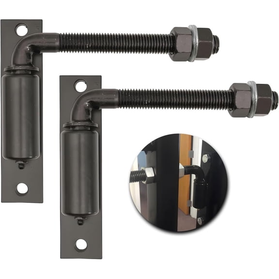 2 Pack Steel J-Bolt Hinge with Plate for Doors Gates,Heavy-Duty Welded Hinge,Heavy-Duty Driveway Gates Welding on Larger Iron or Gates(Black,B-3/4)