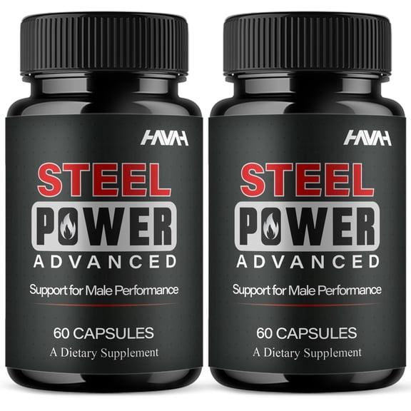 (2 Pack) Steel Power Advanced Wellness Supplement, SteelPower Maximum Strength (120 Capsules)