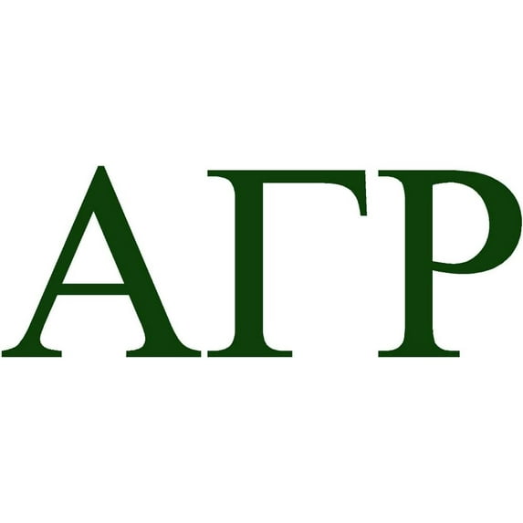 2 Pack - StickerDad® Alpha Gamma Rho Fraternity V1 Greek Vinyl Decal by StickerDad® - Size: 6", Color: FOREST GREEN - Windows, Walls, Bumpers, Laptop, Lockers, etc.