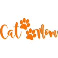 thumbnail image 1 of 2 Pack - StickerDad® Cat Mom V3 Vinyl Decal - Size: 7", Color: Reflective Orange - Windows, Walls, Bumpers, Laptop, Lockers, etc., 1 of 1