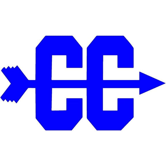 2 Pack - StickerDad Cross Country Symbol Vinyl Decal by stickerdad - Size: 5", Color: Reflective Blue - Windows, Walls, Bumpers, Laptop, Lockers, etc.