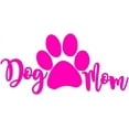 thumbnail image 1 of 2 Pack - StickerDad® Dog Mom V3 Vinyl Decal by stickerdad® - size: 7", color: HOT PINK - Windows, Walls, Bumpers, Laptop, Lockers, etc., 1 of 1