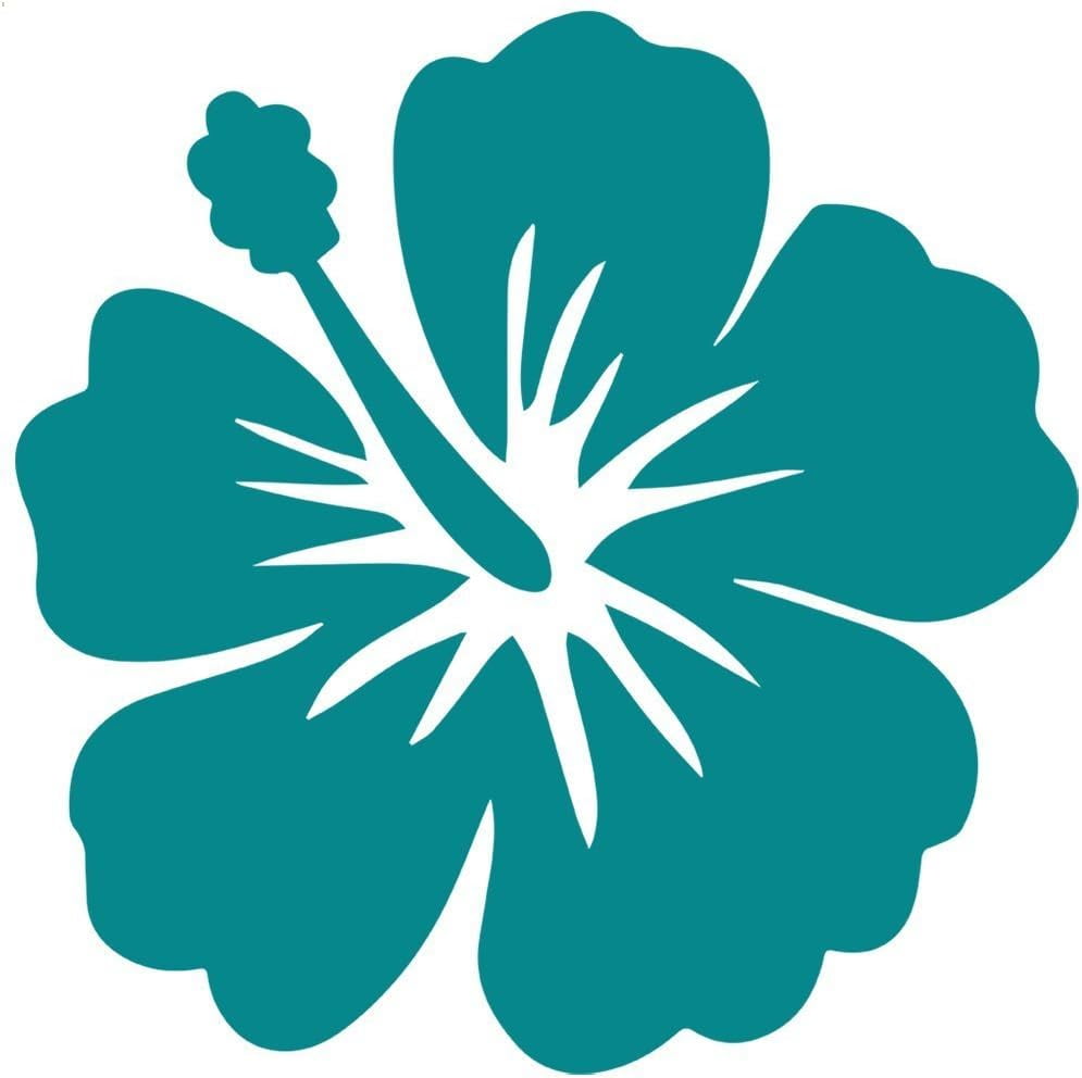 2 Pack - StickerDad® Tropical Hibiscus Flower V2 Vinyl Decal - Size: 4 ...