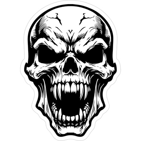 2 Pack - StickerDad® Vampire Skull 413 - 3 INCH - Full Color Printed Sticker - for Car, Truck, Windows, Walls, Bumpers, Laptop, Lockers, etc. price history and forecast - StickerDad 413