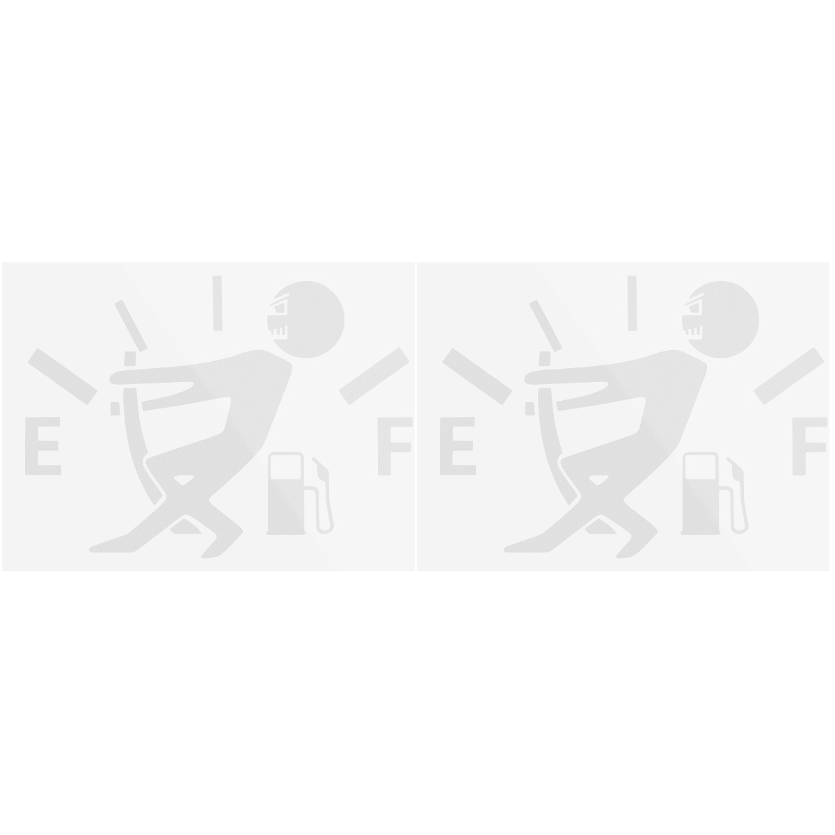 2 Pack Stickers Car Side Decals Gas Gauge Sticker Empty Gas Sticker