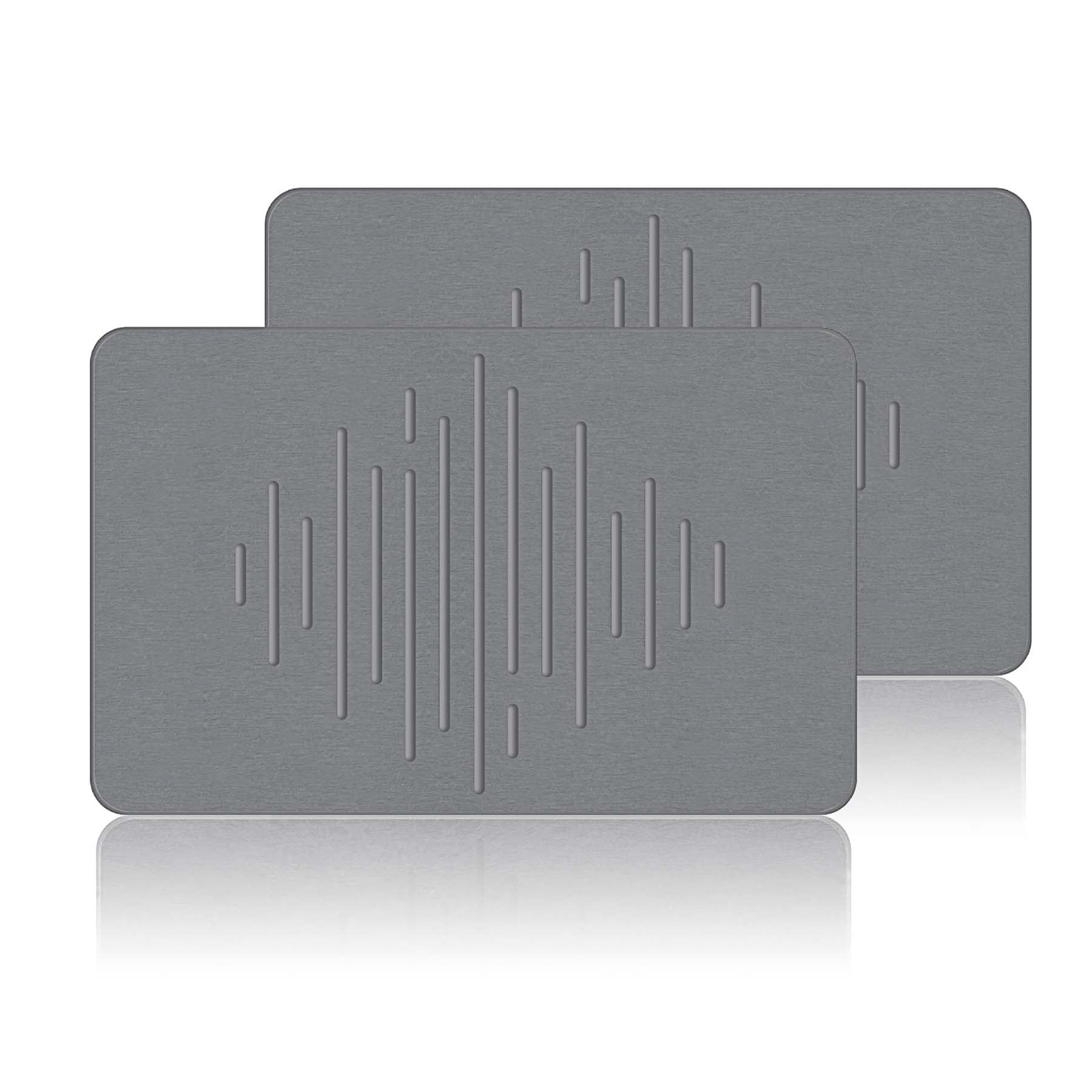 2 Pack Stone Bath Mat,31.5x19.7Inches Non-slip Diatomaceous Earth Shower Mat Quick Drying Super Absorbent, Easy to Clean