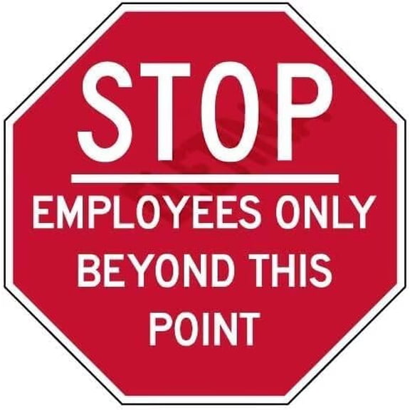 2 Pack Stop Employees Only Beyond This Point Sign 12"x 12" Metal Signs star anise For Outdoor & Indoor