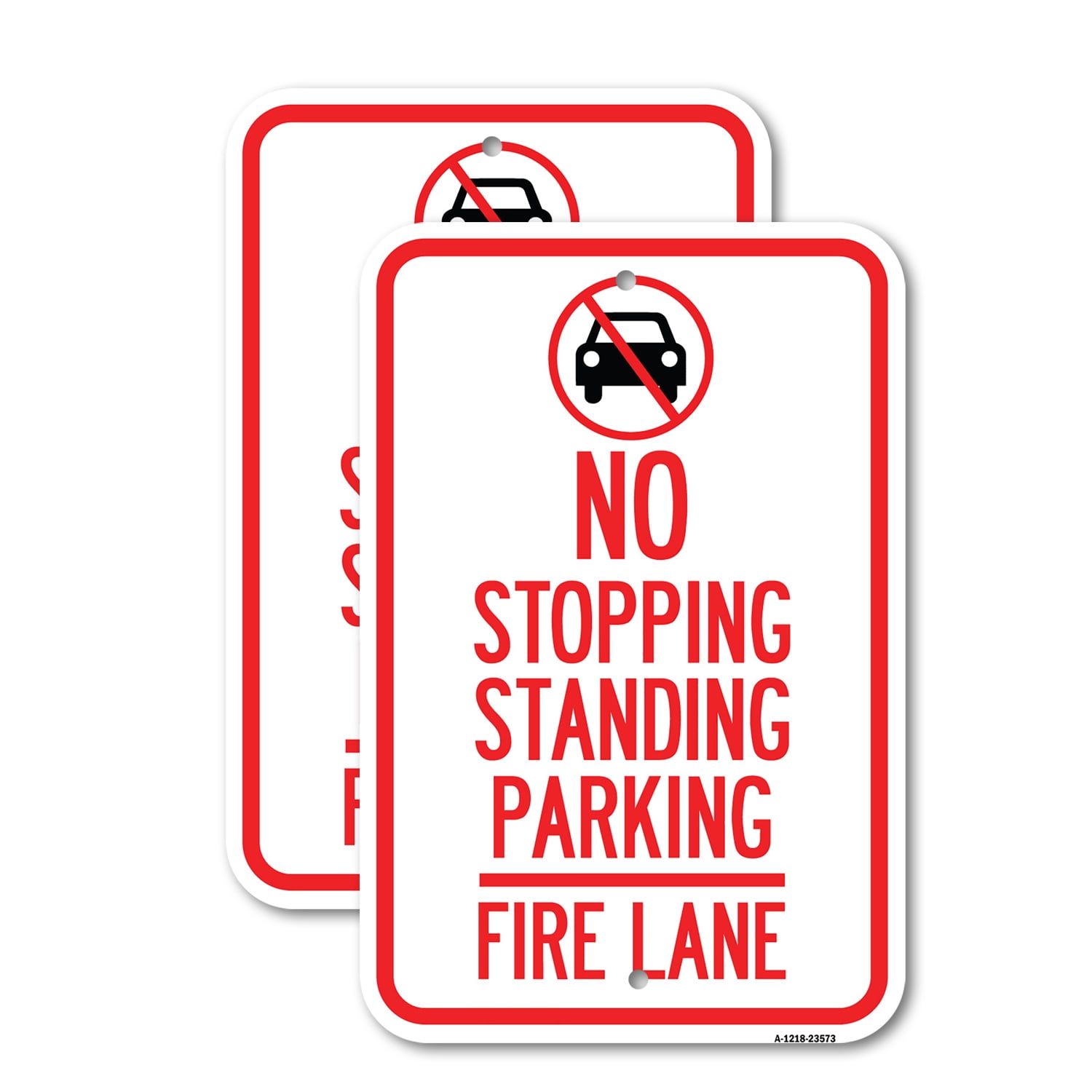 Enseigne Stationnement interdit «Fire Lane», 18