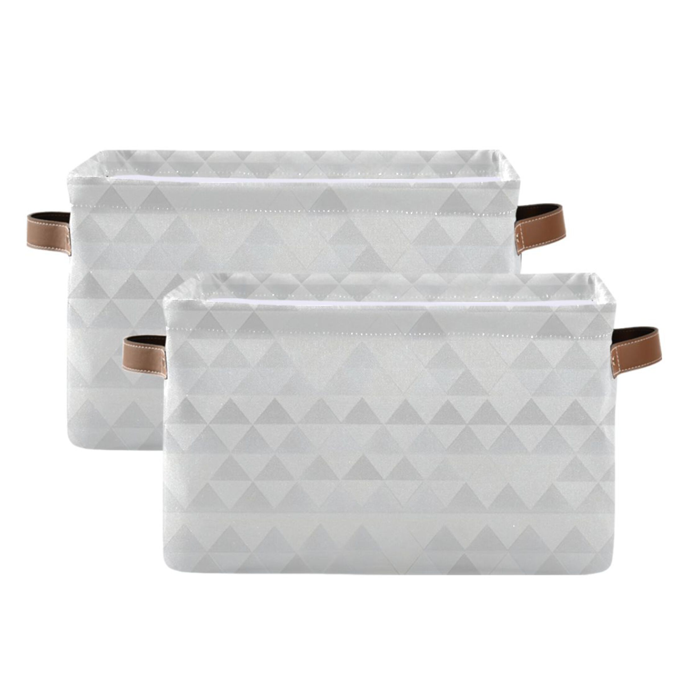 2 Pack Storage Bins with Handle Fabric Organizer Basket Foldable Box ...