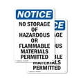 thumbnail image 1 of (2 Pack) No Storage Of Hazardous Or Flammable OSHA Notice Sign 7 Inch X 10 Inch Plastic Sign, Weather Resistant, UV Protected for Workplace, Business, and Construction Site, Made in the, 1 of 8
