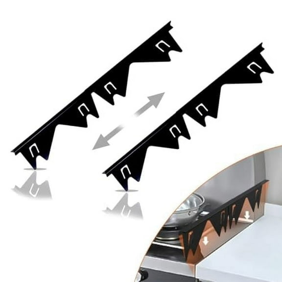 2 Pack Stove Gap Filler Easy Retractable Length 13.8" to 27.5", Stove Gap Covers Stainless Steel, Heat Resistant Guard Between Stove Top & Counter,Width 0.79" Range Trim Kit