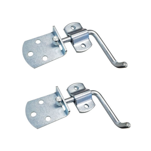 Mega Cargo Control Straight Side Gate Stake Bed Latches Bracket Set for Stake Trucks Trailer, 2 pack, 6" x 5" x 1", Zinc Plated