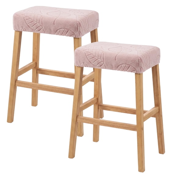 2 Pack Stretch Square Bar Stool Cover with Elastic Band for Dining Room