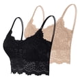 thumbnail image 1 of 2 Pack Stretchy Bra for Women JIANLAI Full Coverage Lace Bra Unlined Underwire Bras Plus Size Supportive Bras for Large Bust, 1 of 8