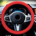 thumbnail image 1 of 2 Pack Stretchy Silicone Steering Wheel Cover Universal Fit 14''/15''/16'' Wheels Anti-Slip Grip Enhanced Control All Weather Protection, 1 of 6