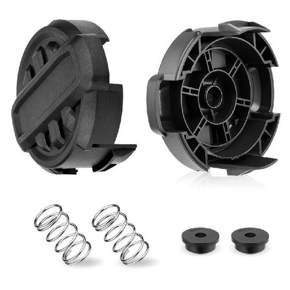 2 Pack String Trimmer Head Caps Cover and Spring for Quickfeed Parts Compatibles with DCST922P1 DCST922B DCST972X1 Model