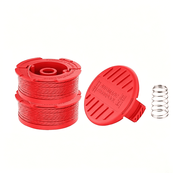 2 Pack String Trimmer line Spool 0.080" 20Ft String Trimmer Line with 1 Cap 1 Spring  Compatible with Craftsman Weed Wacker CMZST080/CMZST120SC