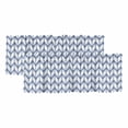 thumbnail image 1 of 2 Pack Striped Abstract Valance for Window Chevron Pattern Navy Blue Line Kitchen Valance Rod Pocket Short Curtain Topper Decorative Window Treatment for Living Room Bedroom 42"x12", 1 of 8